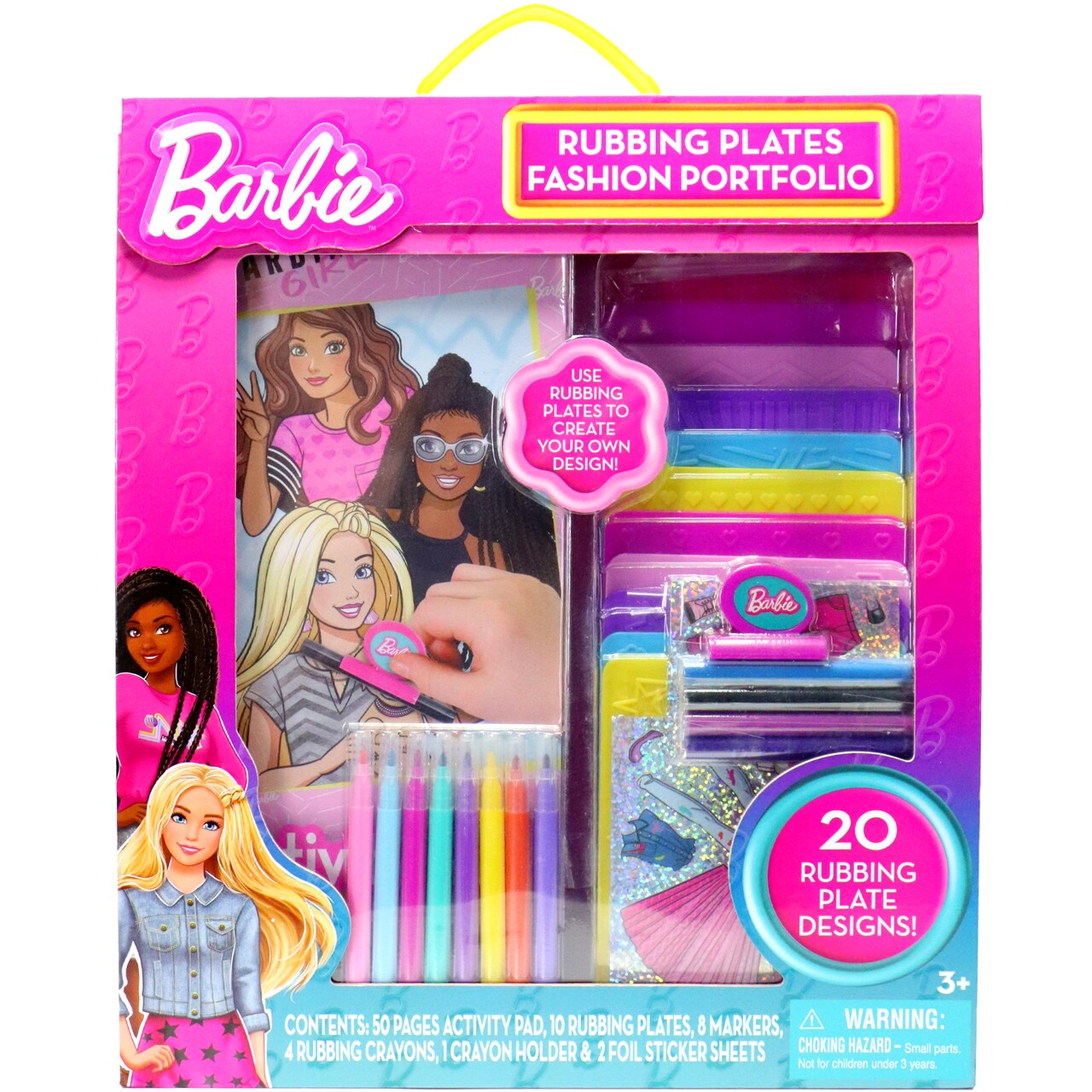 Tara Toy: Barbie Rubbing Plates Fashion Portfolio - Create & Design Fashion Outfits, Mix & Match, Coloring-Drawing-Sticker Set, Activity Pad, Kids 3+